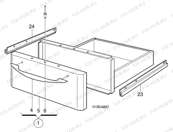 Взрыв-схема комплектующей Rosenlew RTKL52 - Схема узла H10 Storage/Warming